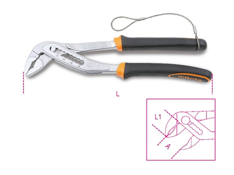 1048BM-HS | Slip joint pliers, boxed joint, bimaterial handles H-SAFE