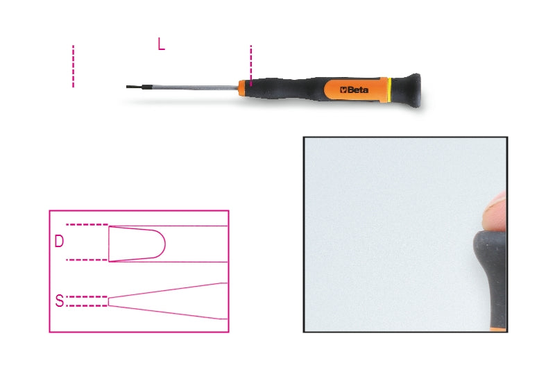 1255LP 2,0-MICRO-SCREWDRIVERS SLOTTED