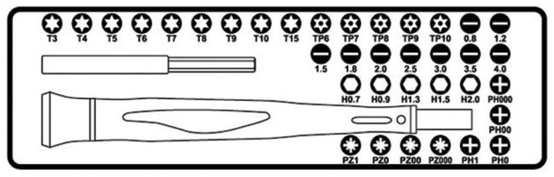 1256/C36-2-36 BITS + MAGNETIC EXTENSION