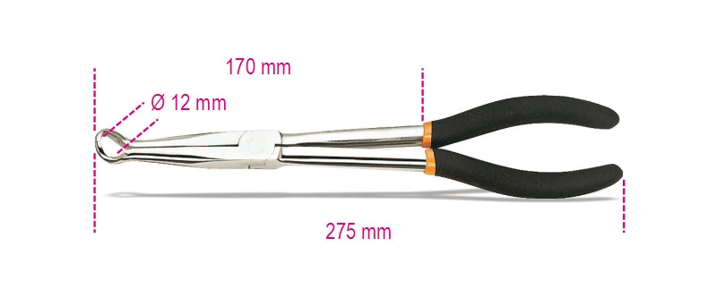 1474DL-SPARK-PLUG PLIERS LONG NOSE PVC