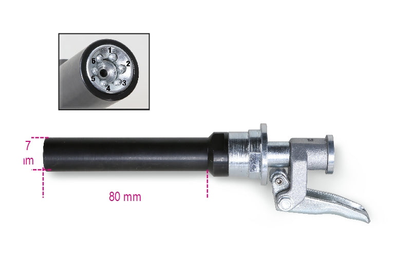 1750TLA-SELF-LOCKING 6-PIN GREASE NOZZLE