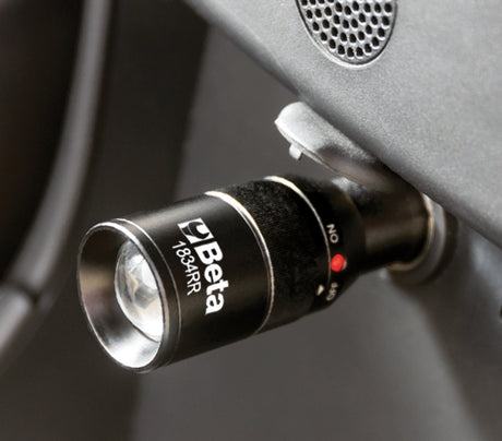 1834RR | LED torch, rechargeable in cigarette lighter socket, adjustable focus