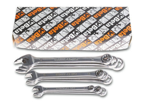 42INOX-AS/SC9 | Set of 9 combination wrenches made of stainless steel