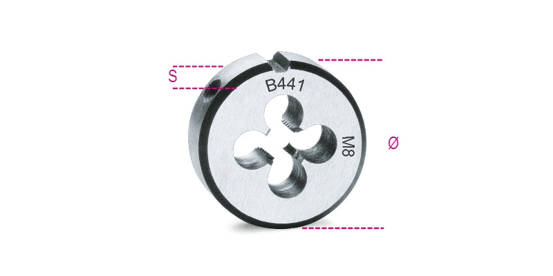 441 6X0,75-ROUND DIES FINE PITCH