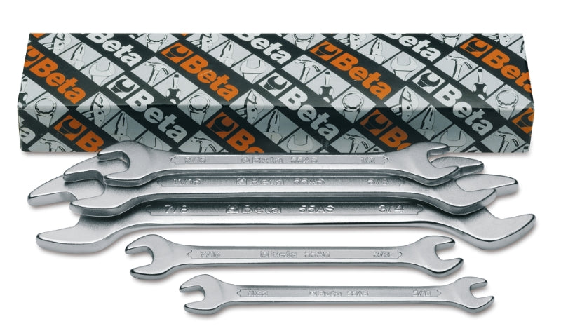 55AS/5-SET OF 5 DOUBLE OPEN END WRENCHES