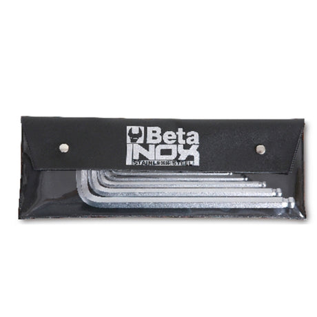 96BPINOX-AS/B8 | Set of 7 ball head offset hexagon key wrenches, made of stainless steel, in wallet