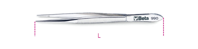 990 130-STRAIGHT THIN SPRING TWEEZERS