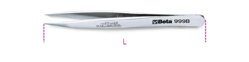 999B-STRONG STRAIGHT SPRING TWEEZERS