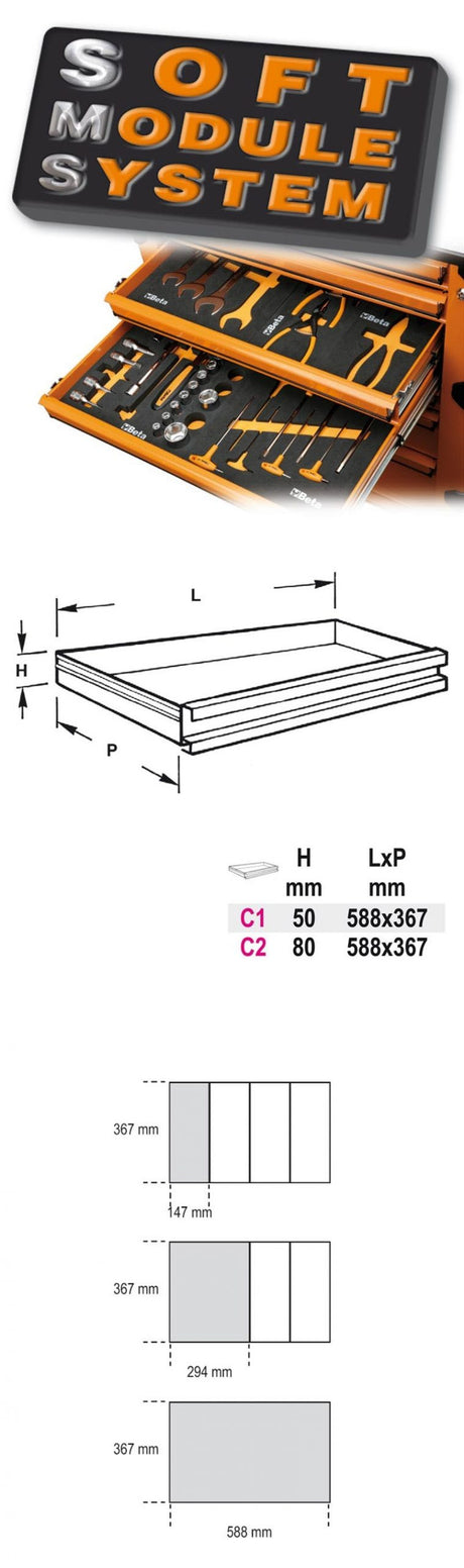 M145-SOFT THERMOFORMED TRAY WITH 4 TOOLS